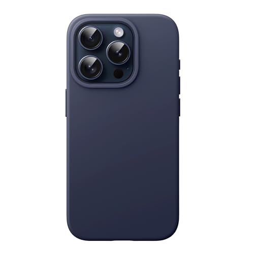 JETech Silikon Hülle für iPhone 15 Pro 6 1 Zoll Ganzkörper Handyhülle mit Seidig-Weicher Berühren Stoßfest Schutzhülle (Blau)