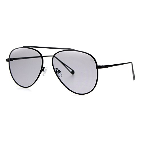Flat Top Bridge Nose Bridgeless Trendy Pilots Sunglasses2