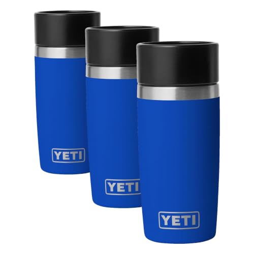 Image of YETI Rambler 12 oz Travel Bottle, Stainless Steel, Vacuum Insulated with Leakproof Commuter Cap, Royal Blue (Pack of 3)