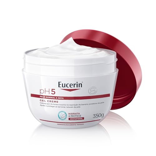 EUCERIN Gel Creme Hidratante Corporal pH5 350ml, Textura Ultraleve, Dexpantenol, Hidratação Diária, ...
