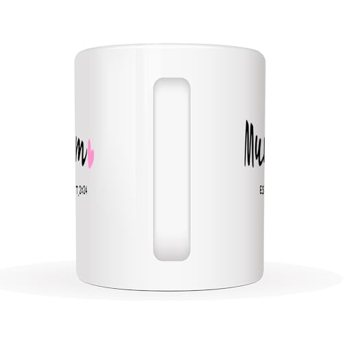 This Mom Est 2025 Coffee Mug, Mother's Day New Mom Gifts for Women Her First Time Mums Cup, White 11 Oz, 3.19 inches x 3.74 inches - Image 3