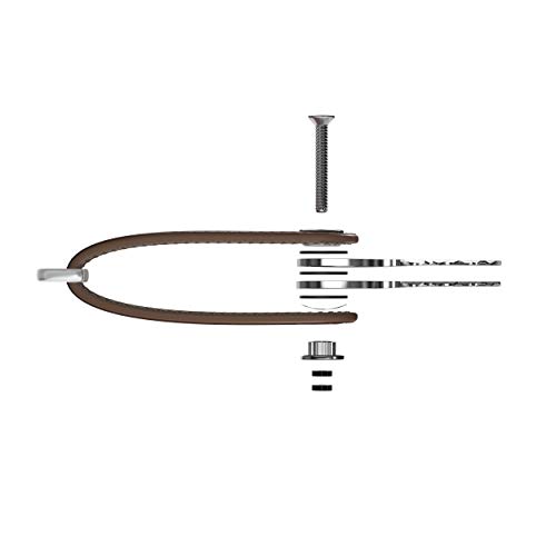 Smart Key Organizer Keychain, 100% Real Leather Compact Key Holder, Secure Locking Mechanism, Pocket Key Chain up to 7 Keys, EDC Stainless Steel Multi-Tool