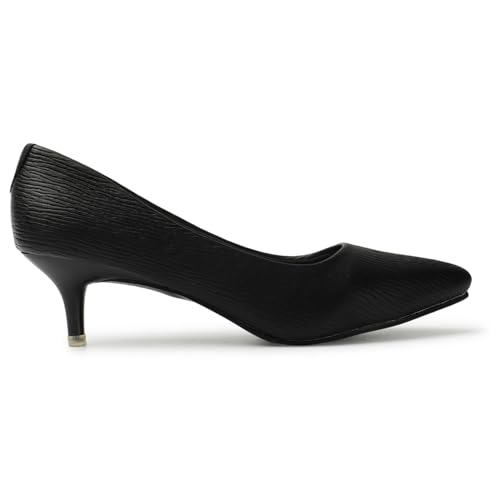 Image of Iconics Women's Textured Pointed Toe Kitten Heel Pump