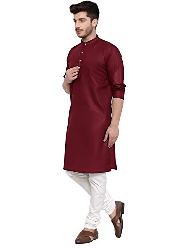 Image of trustous Mens straigth Solid Kurta Pyjama Set Combo in 100% Cotton with 16 Colour Option and Size are XS to 3XL for (Birthday,Wedding, Ceremony, Casual, Engagement)