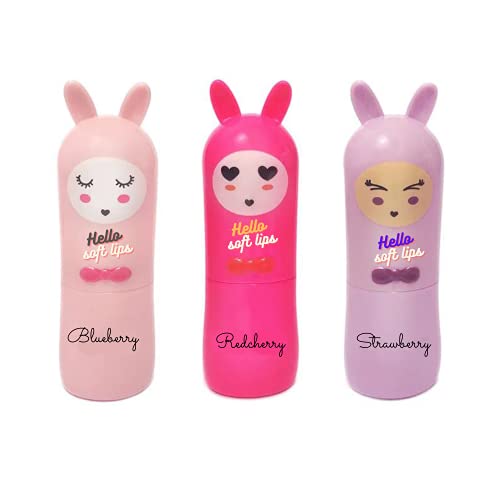 Image of Lip Balm Super Soft Multi Design Lip Balms, 6-Hour Hydration, Lip Care to Moisturize Dry Lips - Multi-Flavour Lip Balms, Pack of 3