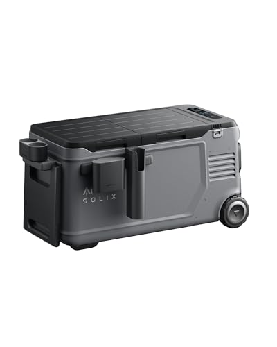Image of Anker SOLIX EverFrost 2 58L Cooler with Road Trip Kit, 61 qt Car Refrigerator, Electric Cooler with 288Wh Battery, Powered by AC /DC or Solar, For Camping, Travel, Fishing (Only 1 Battery Included)