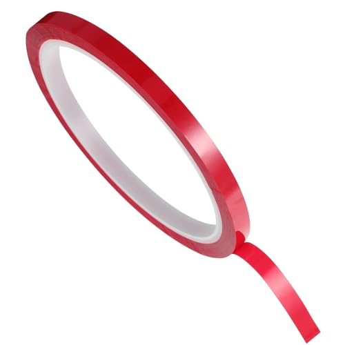 SOIMISS Car Tape Vinyl Pinstriping, Red 6Mmx3 Polyester Automotive Edge Trim for Car and Motorcycle Exterior Decoration