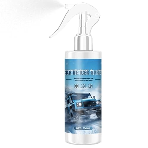 Generisch Spray anticongelante de 100 ml, limpiador anticongelante de acción rápida, para la limpieza de cristales de coche, cerraduras, juntas de puertas, faros y