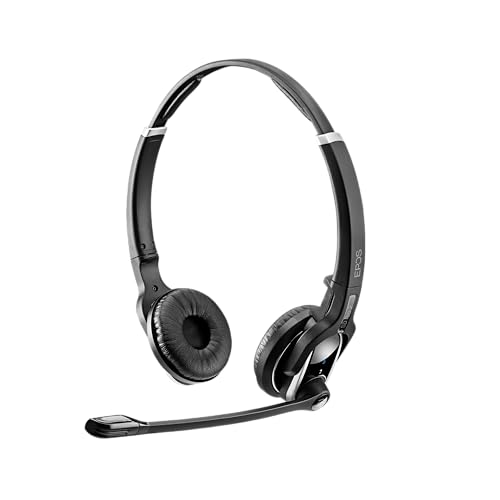 Image of Sennheiser Enterprise Solution SD Pro2 ML Double-Sided Multi Connectivity Wireless Headset for Desk Phone & Skype for Business Ultra Noise-Cancelling Microphone, Black