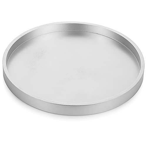 Best Silver Tray Decor for Coffee Table: Stylish & Functional Centerpieces 2 Hanobe Decorative Trays for Coffee Table: Silver Round Tray Decor Circle Farmhouse Table Centerpiece Rustic Candle Holder for Home Decor Ottoman Counter Display Living Room Organizer 12
