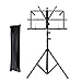 DSJGVN Leggio per Spartiti in Metallo, Pieghevole Regolabile Spartiti Stare, Leggio per Orchestra,per Cantanti Orchestra Musica Spartiti, Altezza Regolabile, con Borsetta, Nero (Color : Black)