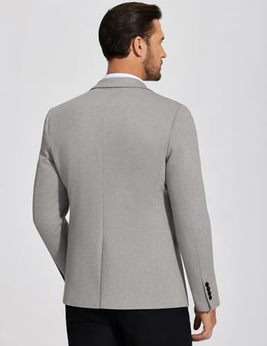 Image of COOFANDY Mens Casual Blazer Knit Sport Coat Lightweight Two Button Suit Jacket