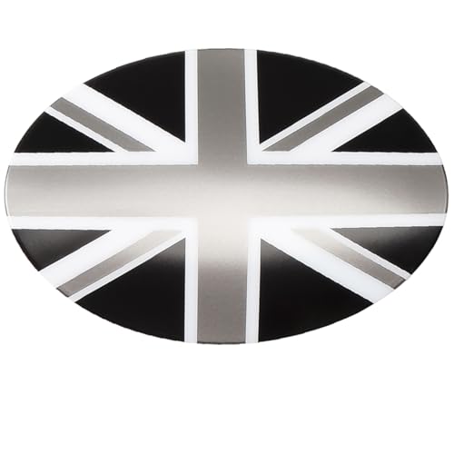 Gas Tank Fuel Overlay Cover Cap Case Compatible with MINI Cooper F54 Clubman (Union Jack Grey 2014+)