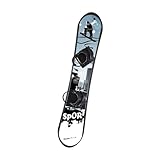 Perfeclan Snowboard para niños para Principiantes Juguete de Tablero de esquí portátil con Paso Ajustable en Las Fijaciones para Actividades Deportivas al Aire, Gris Y Blanco