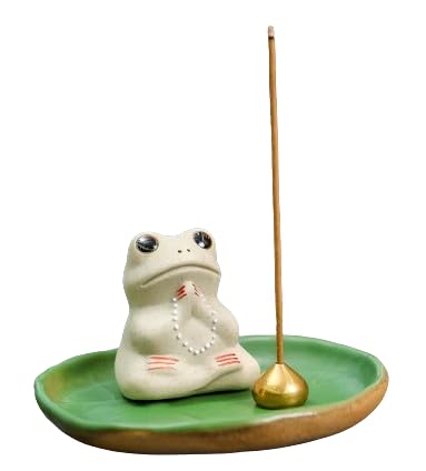 Amazon｜【幸せを呼ぶ！幻の白カエルのお香立て】お香立て3点セット