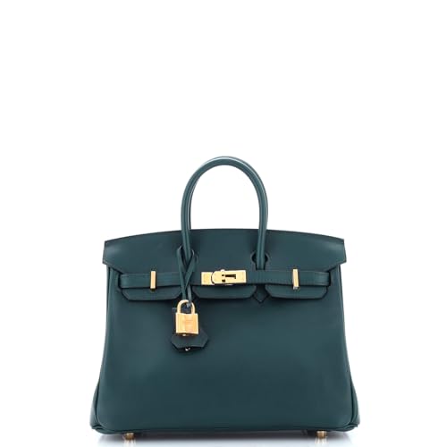 Hermès, Pre-Loved Birkin Handbag Green Swift with Gold Hardware 25, Vert Cypress