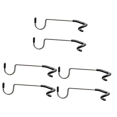 SUPVOX 3 Juegos Gancho para Poste De Luz De Camping Kiosko Lona Carpa Acampar Tienda Colgante Luz De La Tienda Aferramiento Mini Portátil Cochera Hierro Fundido Black 2 Piezas * 3