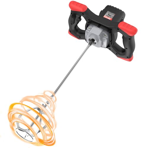 2100W Malaxeur Mortier Colle IMAYCC Professionnel Malaxeur Beton 220V, Melangeur Beton Avec 6 Vitesses,Betonniere Électrique Pour Mélanger Aliments,Plâtre,Peinture,Ciment, Mortier