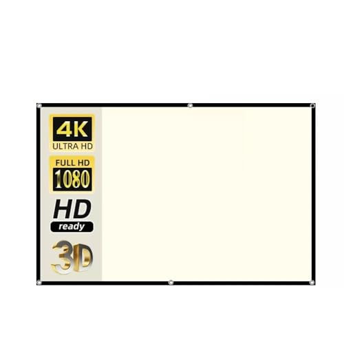 Projektorbildschirm, Salange Projektionsleinwand 16:9 Hohe Helligkeit Reflektierend Faltbar Weißes Gitter Anti-Licht-Vorhang 100 120 Zoll HD for Zuhause Im Freien(100 inch)