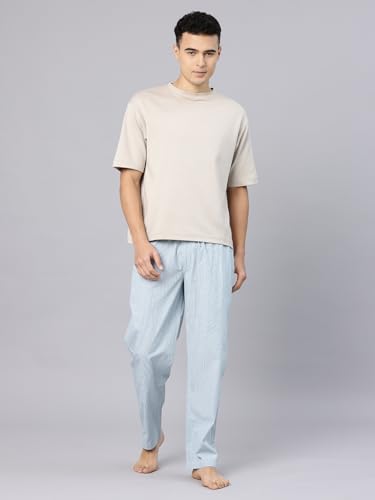 Image of Majestic Man Men's Pure Cotton Small Checks Lounge Pyjama | Comfort Fit | 3 Pockets | Front Zip Closure