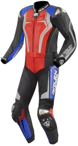 Arlen Ness Race-X 2-Teiler Motorrad Lederkombi, schwarz/rot/blau, 54