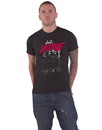 Rockoff Trade Lil Wayne T Shirt Fight Live Win Logo Nouveau Officiel Homme Noir Size L