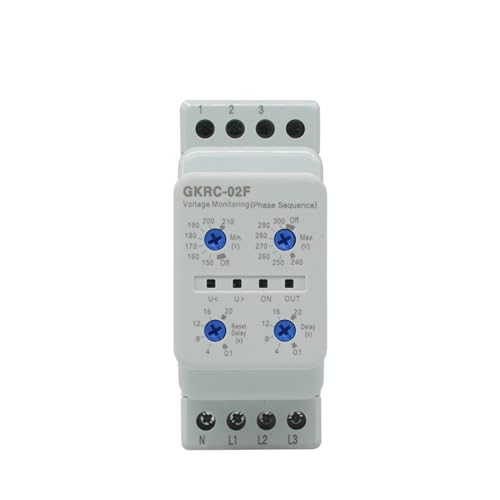 Relais de surveillance de dispositif de séquence de phase GKRC-02F triphasé quatre fils