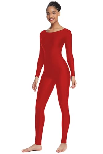 Image of Women's Long Sleeve Unitard Dance Costume Spandex Full Body Suits