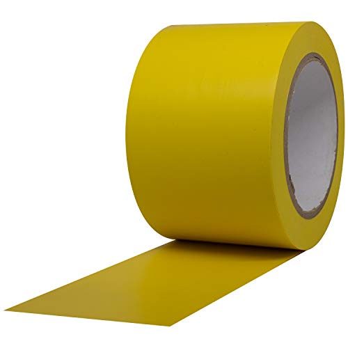 Image of ProTapes Pro 50 Premium Vinyl Safety Marking and Dance Floor Splicing Tape, 6 mils Thick, 36 yds Length x 3 inch Width, Yellow (Pack of 1)