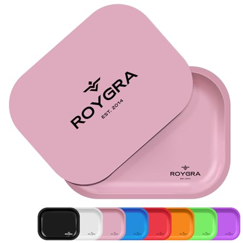 Image of roygra Rolling Tray with Magnetic Lid, Tabletop Display Storage Decor Tray