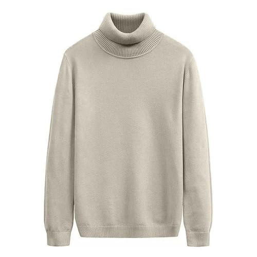 Men's Solid Color Sweater Turtleneck Knitted Casual Pullover Warm Street Soft Top4