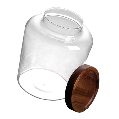 ERINGOGO 透明ガラス製密封ジャー 蓋付き 多機能食品 茶葉保存容器 乾燥果実 穀物用収納タンク キッチン調味料キャニスター