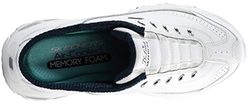 Image of Skechers Women's D'Lites Bright Sky Sneaker | Air-Cooled Memory Foam Insole, Cushioned midsole with flexible outsole, Sporty fashion sneaker with open back design