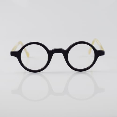 Image of Hand Made Small Vintage Round Eyeglass Frames Full Rim Acetate Glasses B002