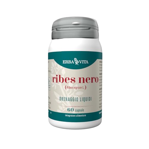 ERBA VITA Integratore Alimentare di Ribes nero (Ribes Nigrum) - 60 Capsule - Utile al benessere delle vie urinarie, delle articolazioni e di naso e gola