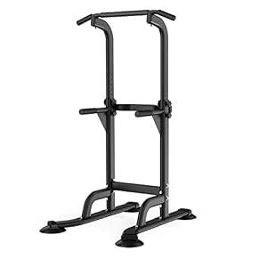 DONIUZ Power Tower Pull Up Bar and Dip Station, Multi-Function Home Gym, Strength Training Fitness Equipment, Height Adjustable