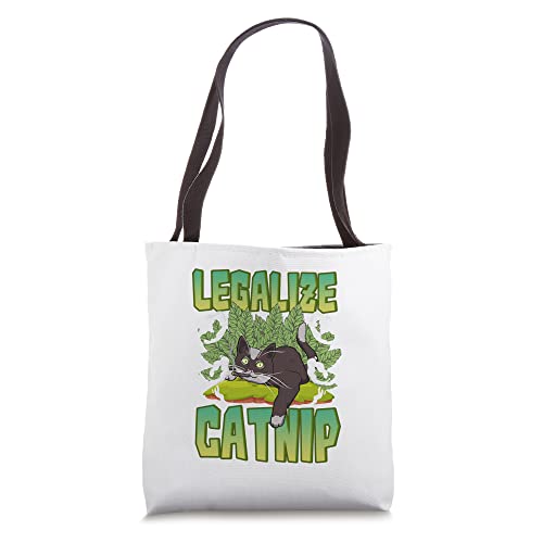 Funny Legalize Catnip Tote Bag for Cat Weed Lovers
