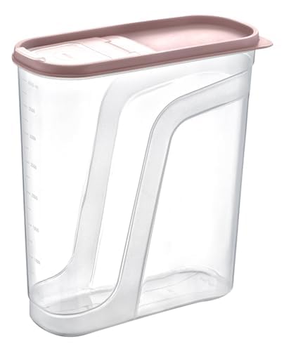 Best House Food Storage Box with Lid - 4 Litres, Plastic Cereal Storage Containers, BPA Free, Storage containers, Microwave, Freezer & Dishwasher Safe (Pack of 2)