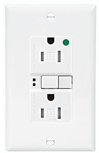 Cooper Wiring Devices TRSGFH15W GFCI TR HG Self Test Duplex 15A 125V WH