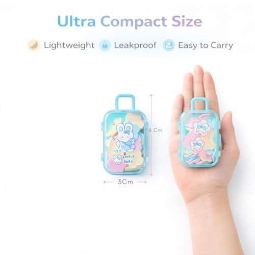 Image of Smizzy Portable Cute Leaves Paper Soap Sheets with Carry Case Pack of 6 | Travel Scented Disposable Stylish Hand Wash for Kids Adults School Picnic & Outdoor Indoor Use