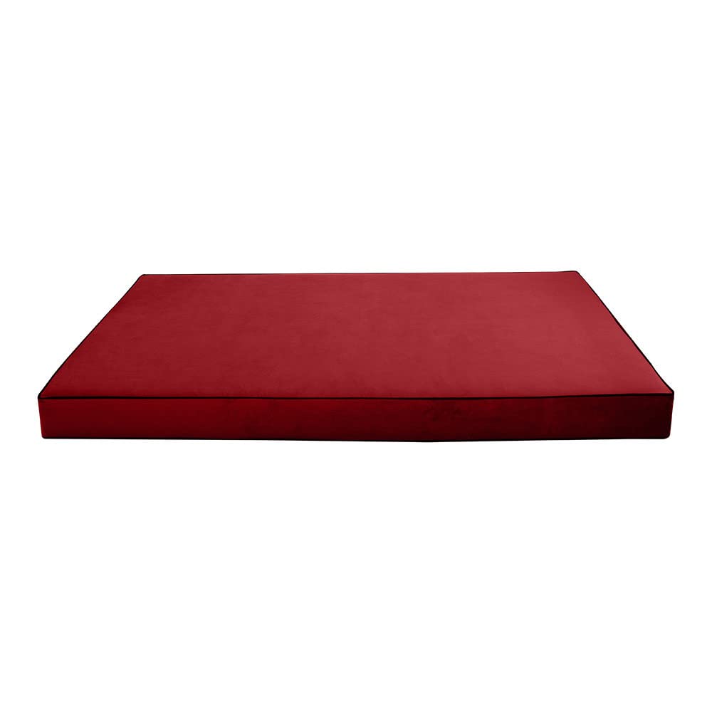 Cover ONLY Twin-XL Contrast Pipe Velvet Indoor Daybed Mattress 80