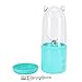 Les-Theresa 500ML Portable Petit Blender Juicer Mini USB Rechargeable Électrique Fruit Juicer 4 Lames Mélange Tasse(mise à niveau bleue)