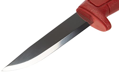 Couteau poignard Mora Basic 511 rouge avec lame fixe de 9 cm - 5