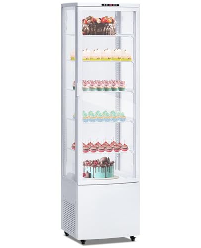 Image of Commercial Display Refrigerator, 10.9 Cu.Ft Beverage Cooler with Glass Door, LED Lighting, 5 Shelves, Merchandiser Fridge for Restaurant, Bar, Cafe, Convenience Store