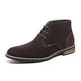 Bruno Marc Men's Dark Brown Casual Suede Leather Chukka Dress Boots Lace Up Desert Boots Size 14 M...