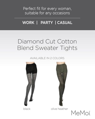 MeMoi Diamond Cut Cotton Blend Sweater Tights2