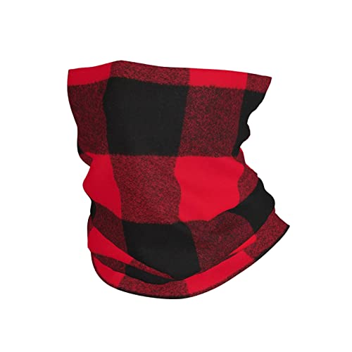 Polainas De Cuello Franela A Cuadros En Rojo Cuello Pañuelo Lujoso Sombreros Multifuncional Pasamontañas para Adulto Senderismo Correr