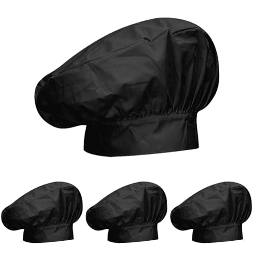 MISEMIYA , Gorro Chef Forma Seta 918 Unisex Adulto, Negro (Black), Talla Única