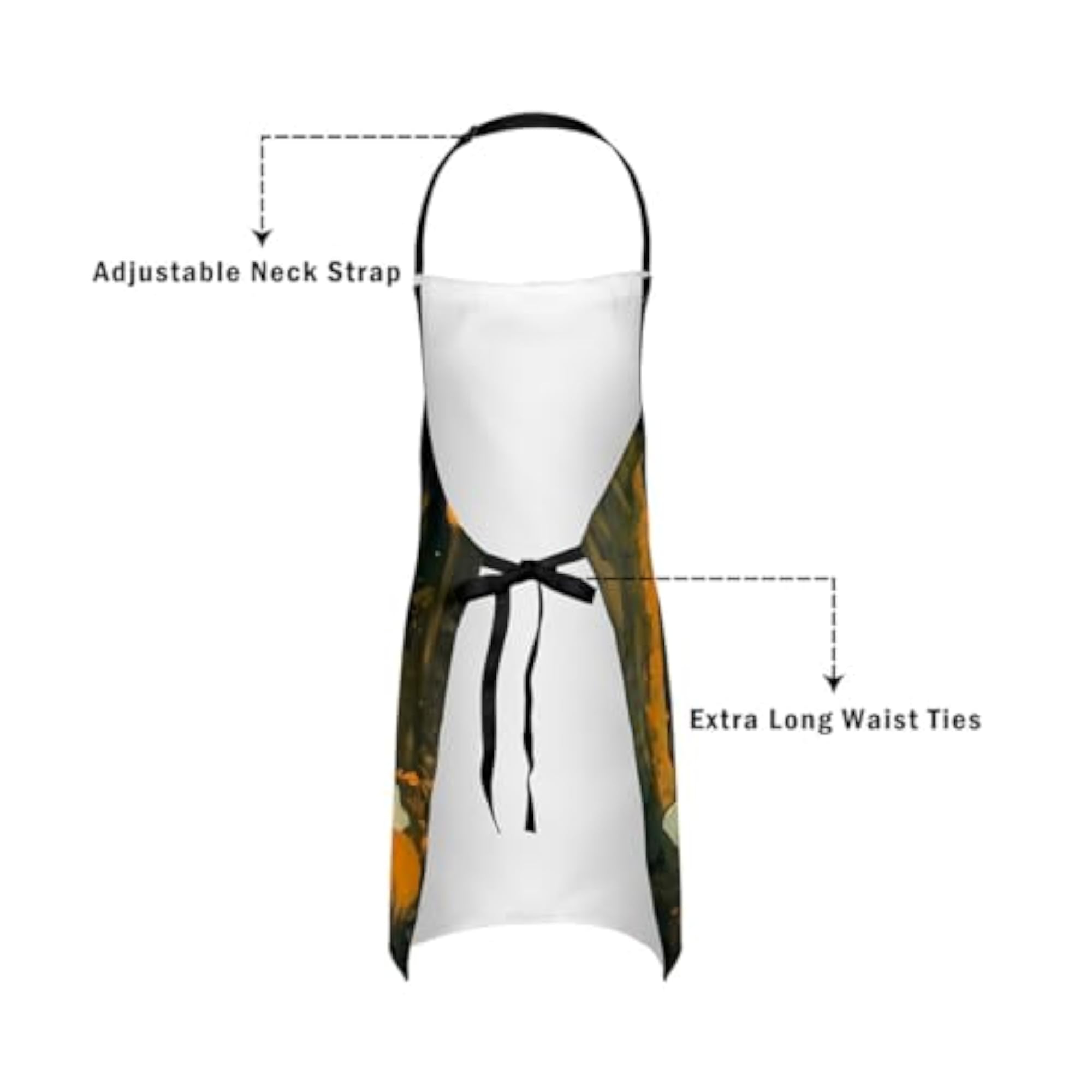 Halloween Chef Apron, Ghost Bib Apron for Cooking