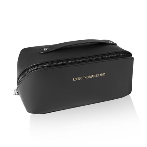 Makeup Bag Travel Cosmetic Bags with Brush Compartment Largeportable Cosmetic Bag with Handle Waterproof Pu Leather Toiletry Bag for Women Girl Travel Essentials